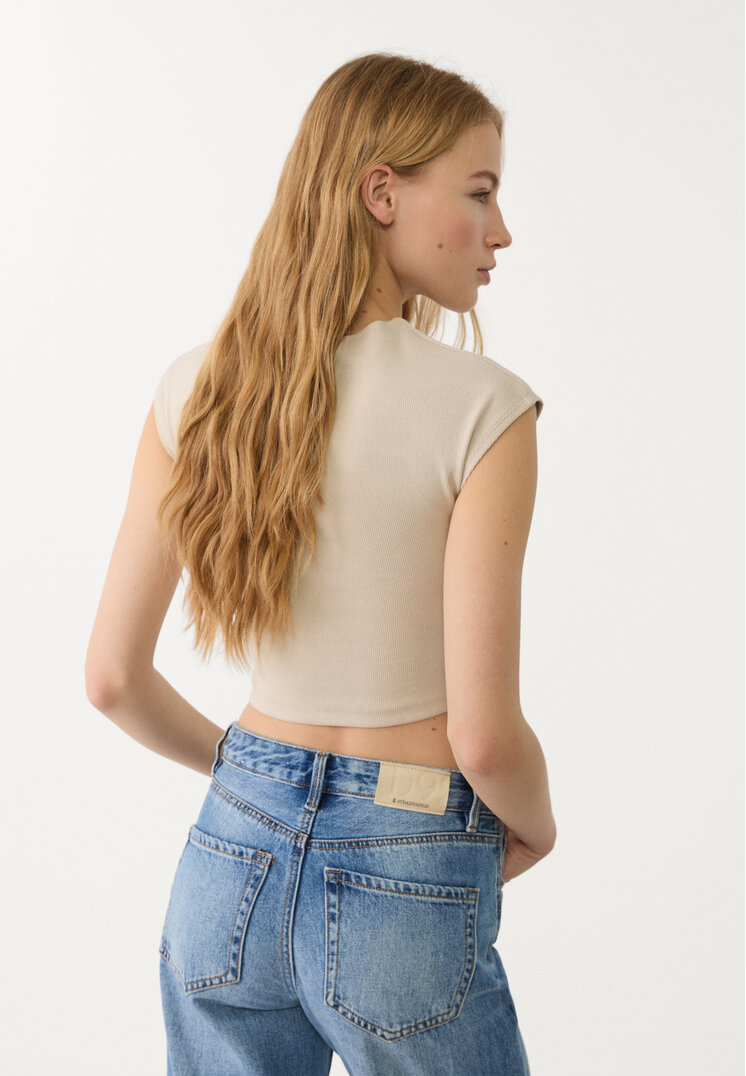 pack 2 camisetas basicas ajustadas crop