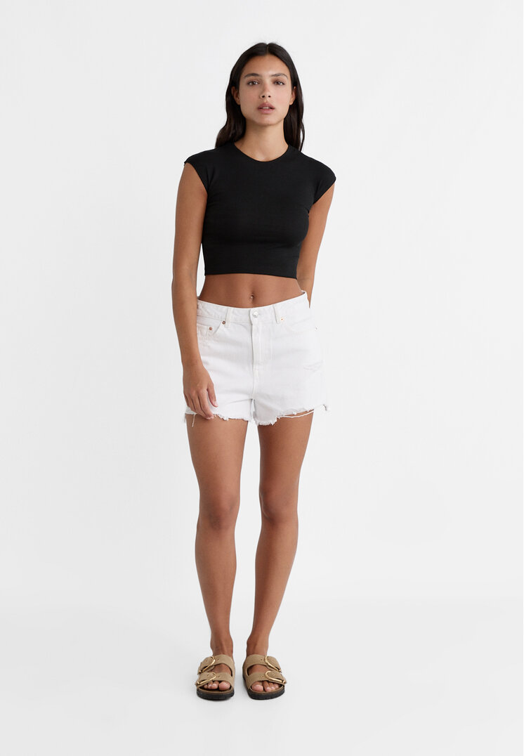 pack 2 camisetas basicas ajustadas crop