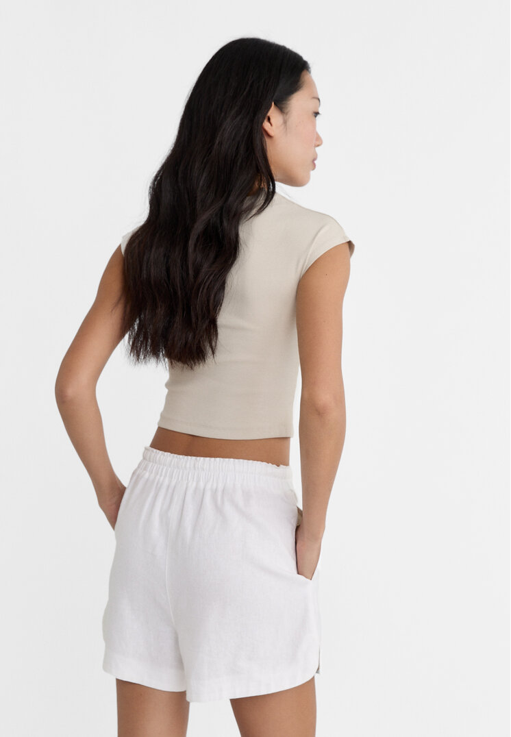 pack 2 camisetas basicas ajustadas crop
