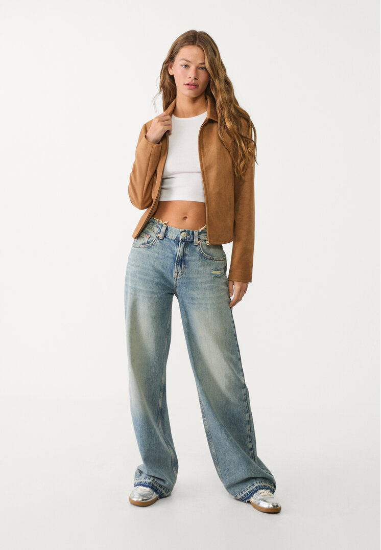 camiseta basica ajustada crop