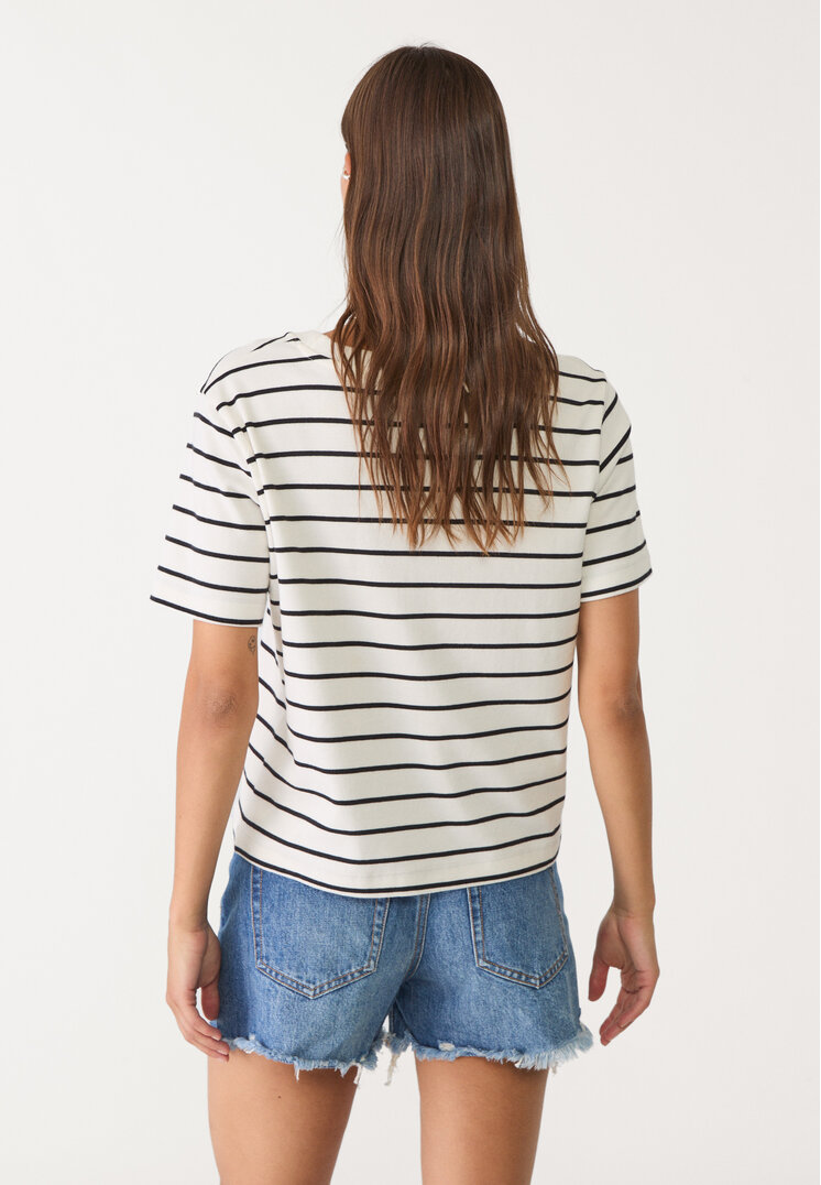 camiseta basica regular fit heavy weight rayas