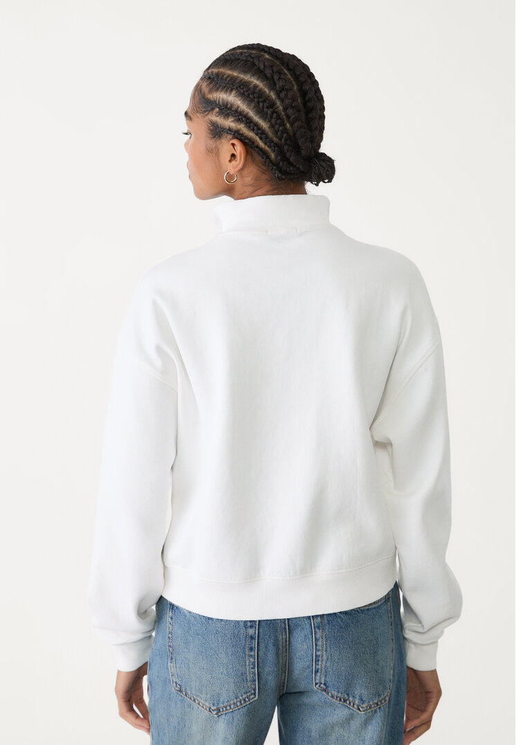 sudadera cuello subido cremallera