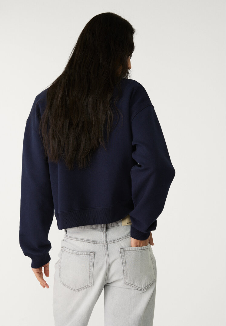 sudadera cuello subido cremallera