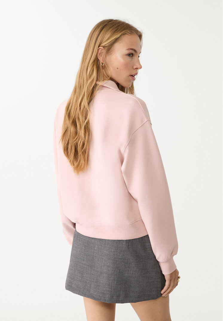 sudadera cuello subido cremallera