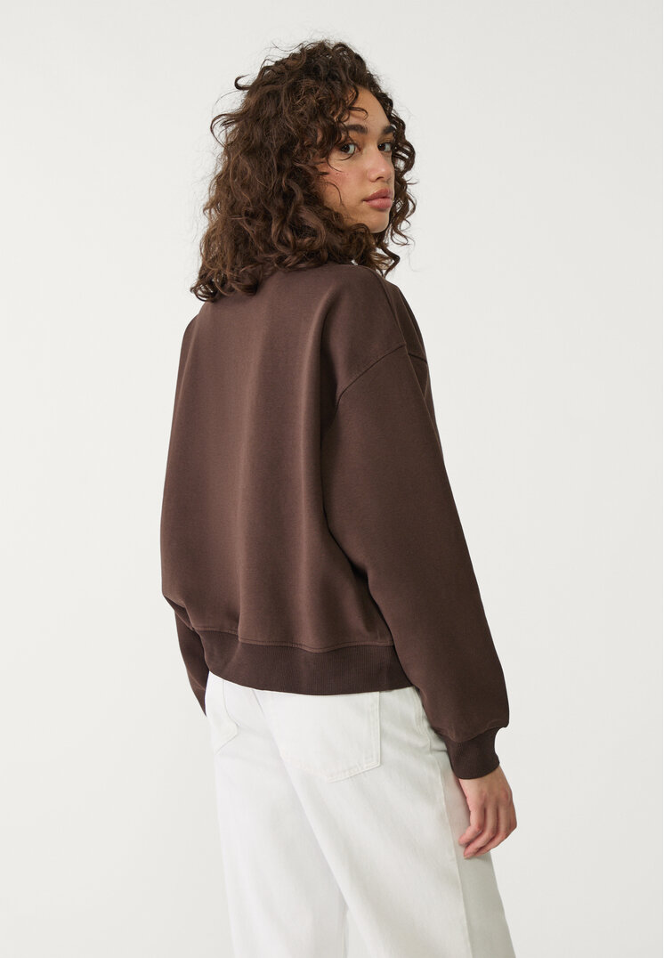 sudadera cuello subido cremallera