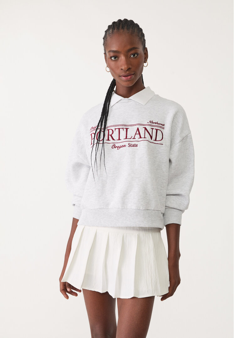 sudadera polo bordada