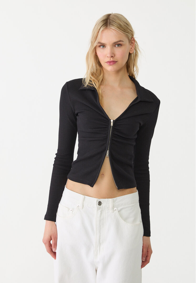 top polo cremallera