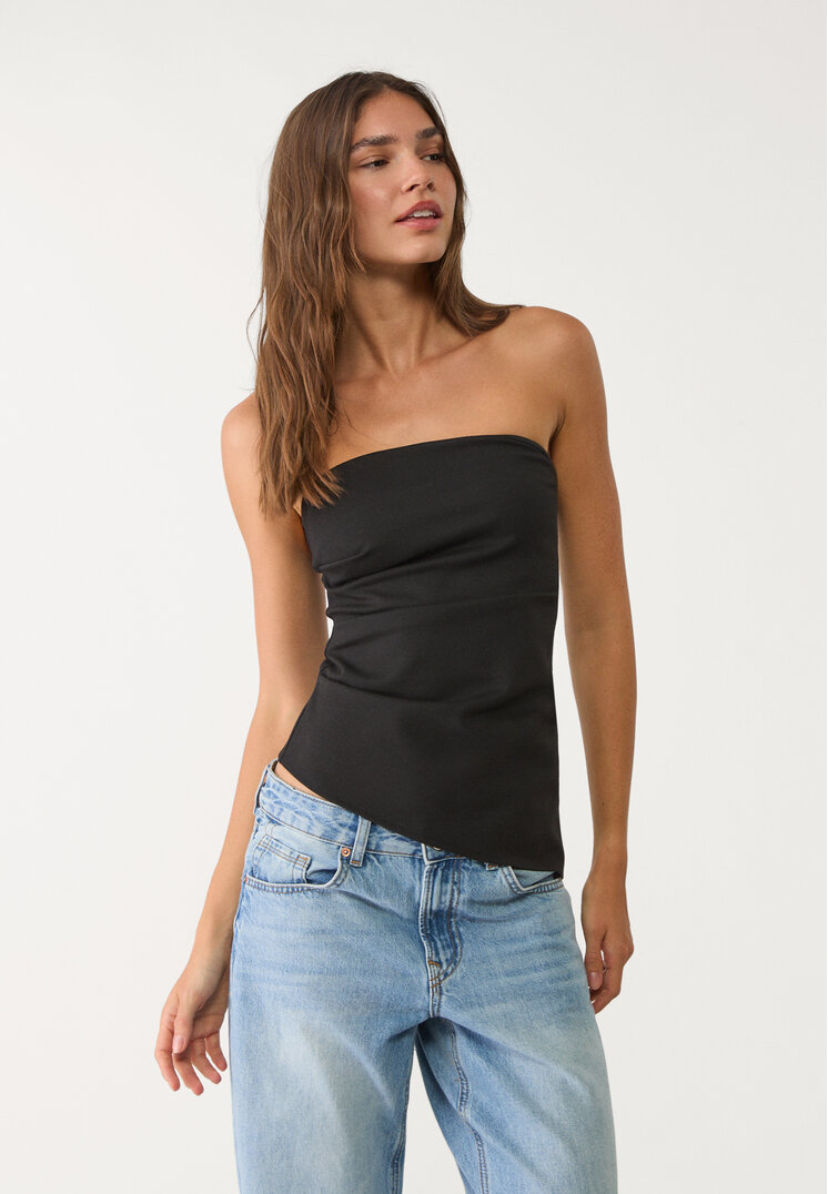 top bandeau asimetrico