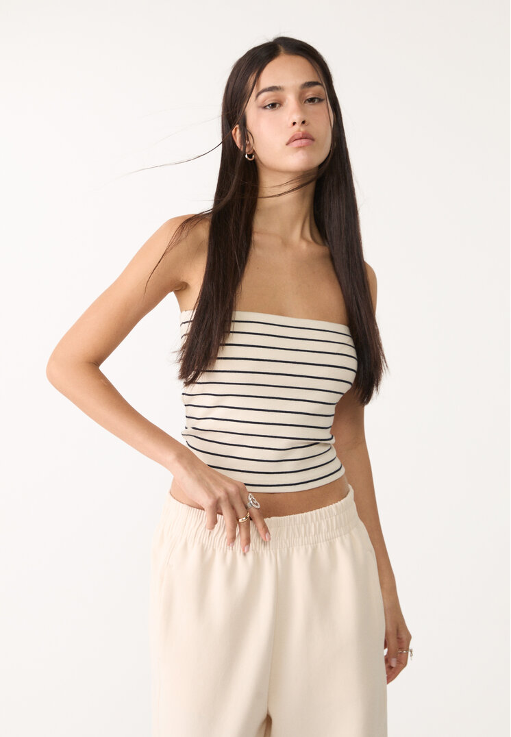 top bandeau rayas