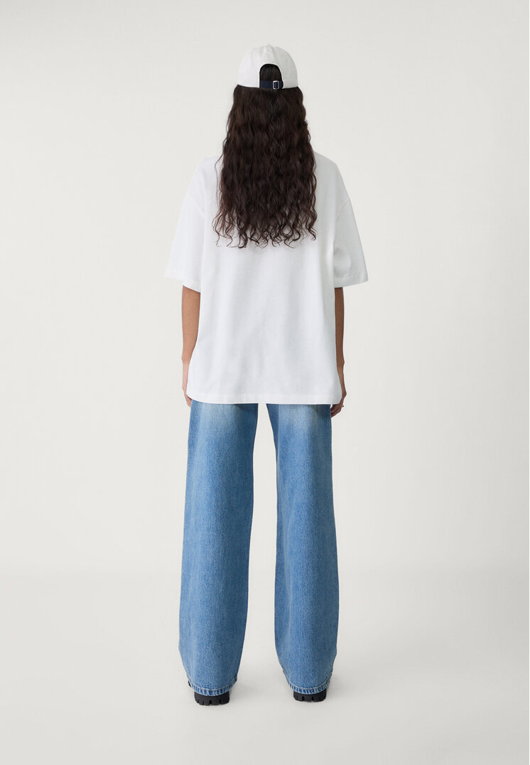 camiseta oversize heavy cotton estampado