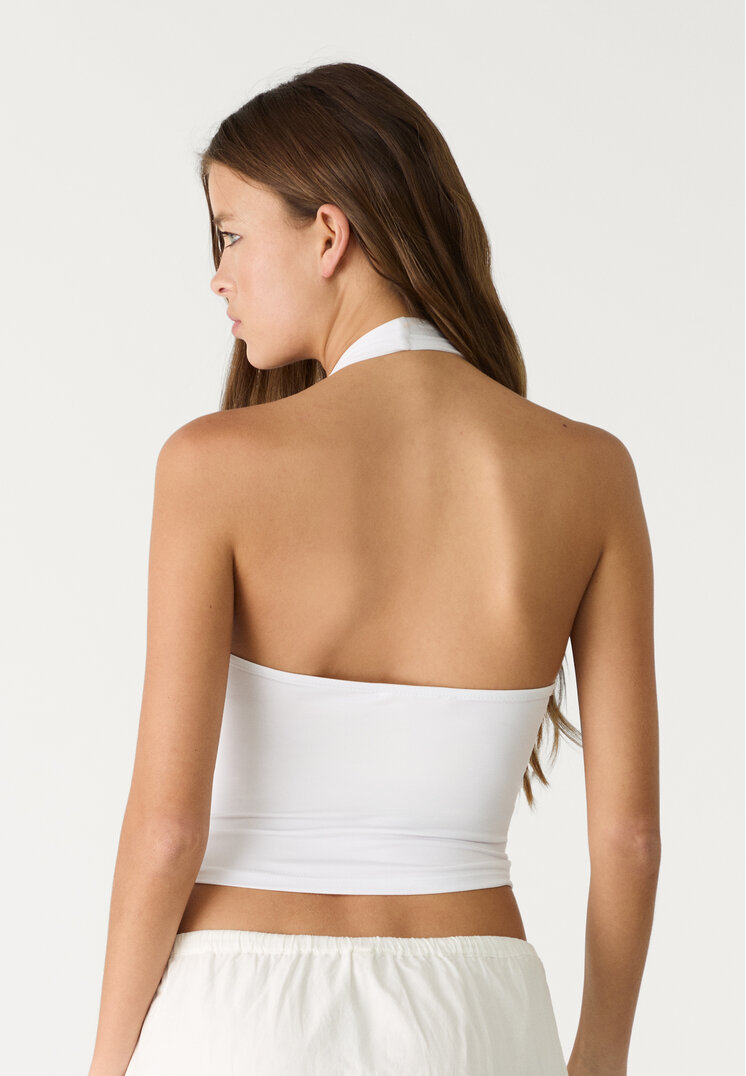 camiseta cuello halter