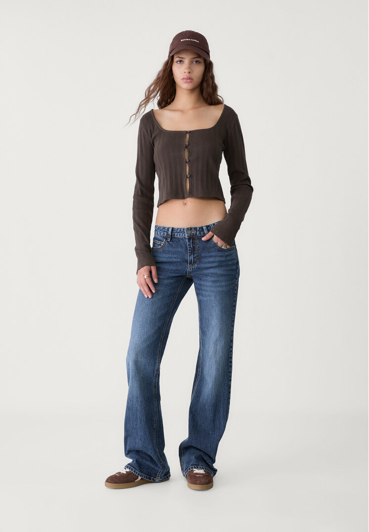 camiseta rib botones