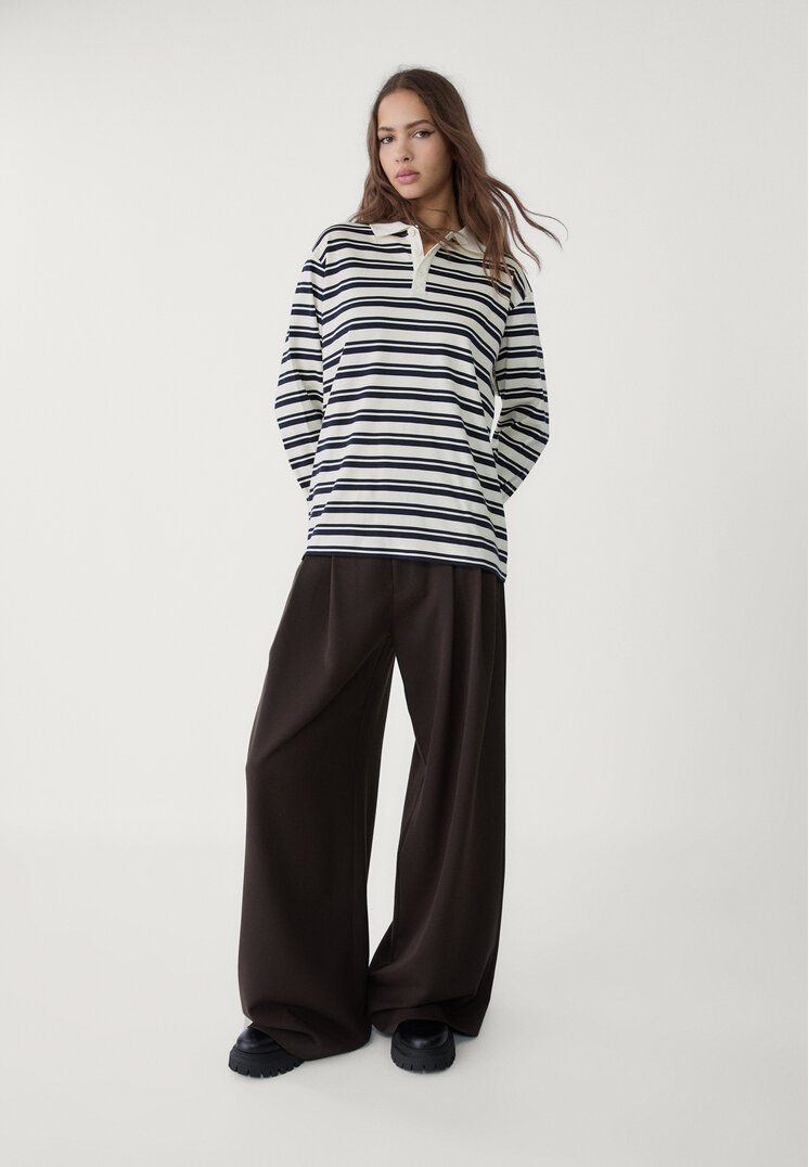 polo oversize rayas