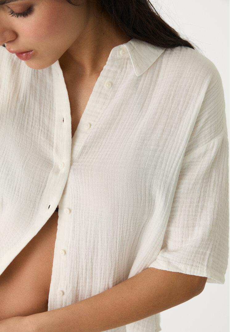 camisa fluida algodon