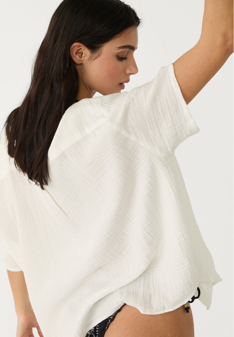camisa fluida algodon