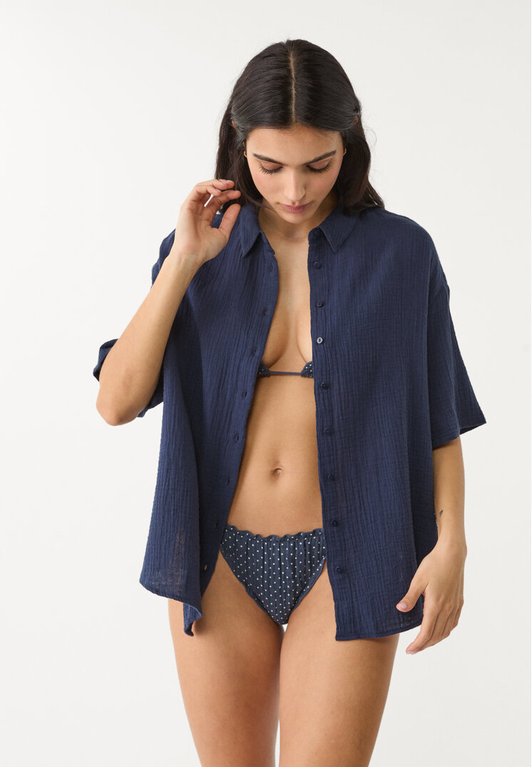 camisa fluida algodon