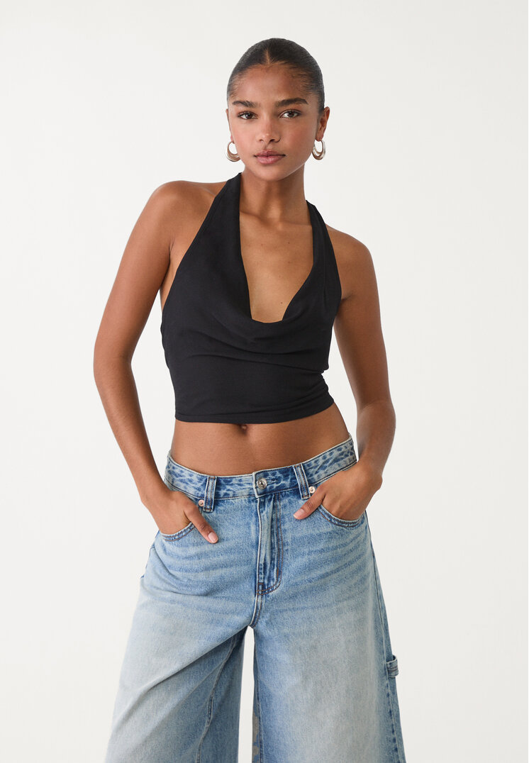 top fluido halter