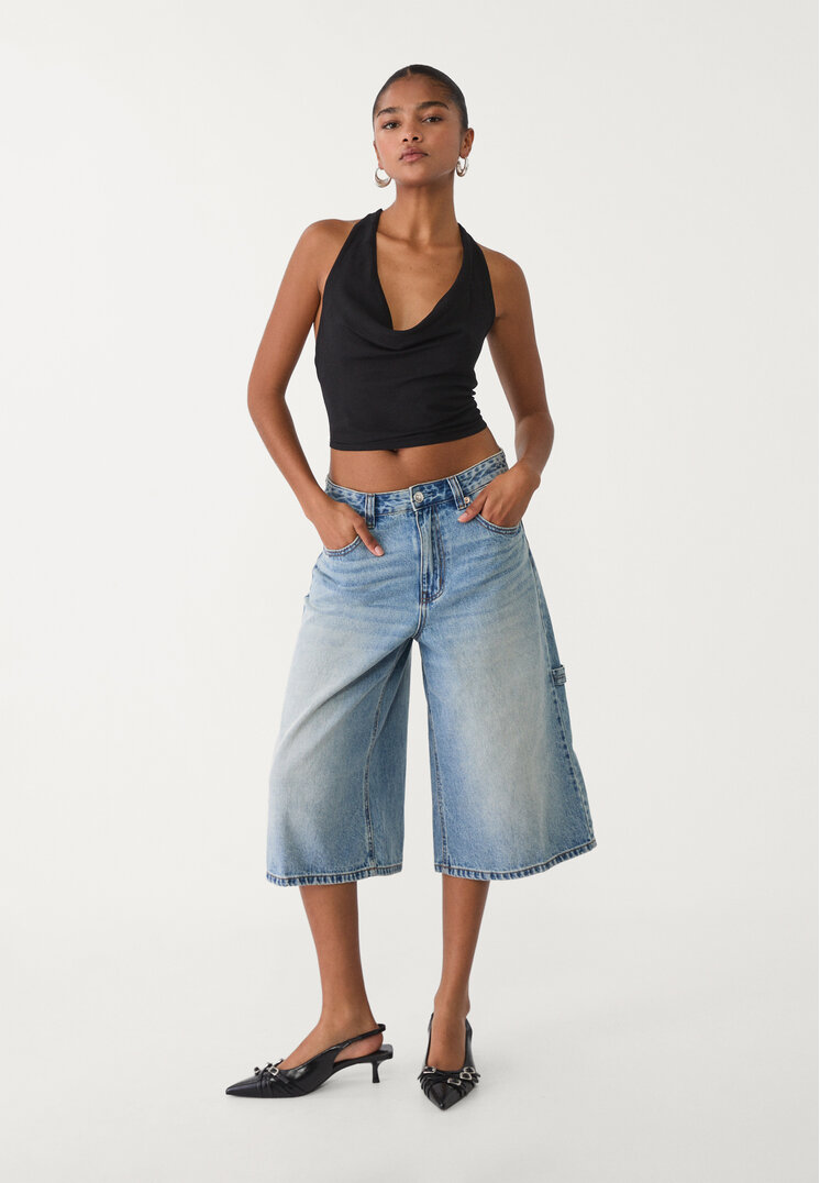 top fluido halter