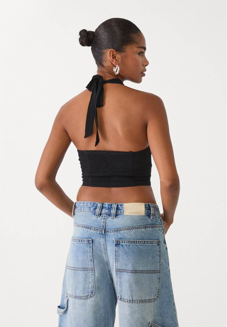 top fluido halter