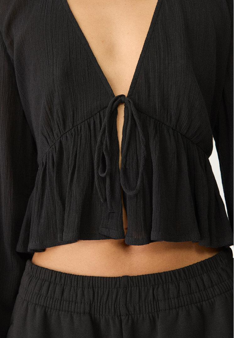 camisa lazada volantes