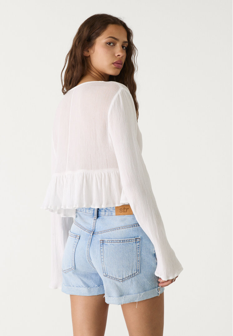 camisa lazada volantes
