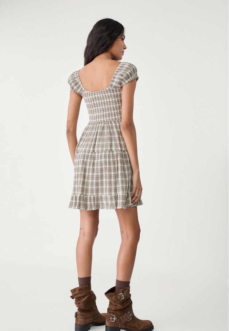vestido corto cuadros