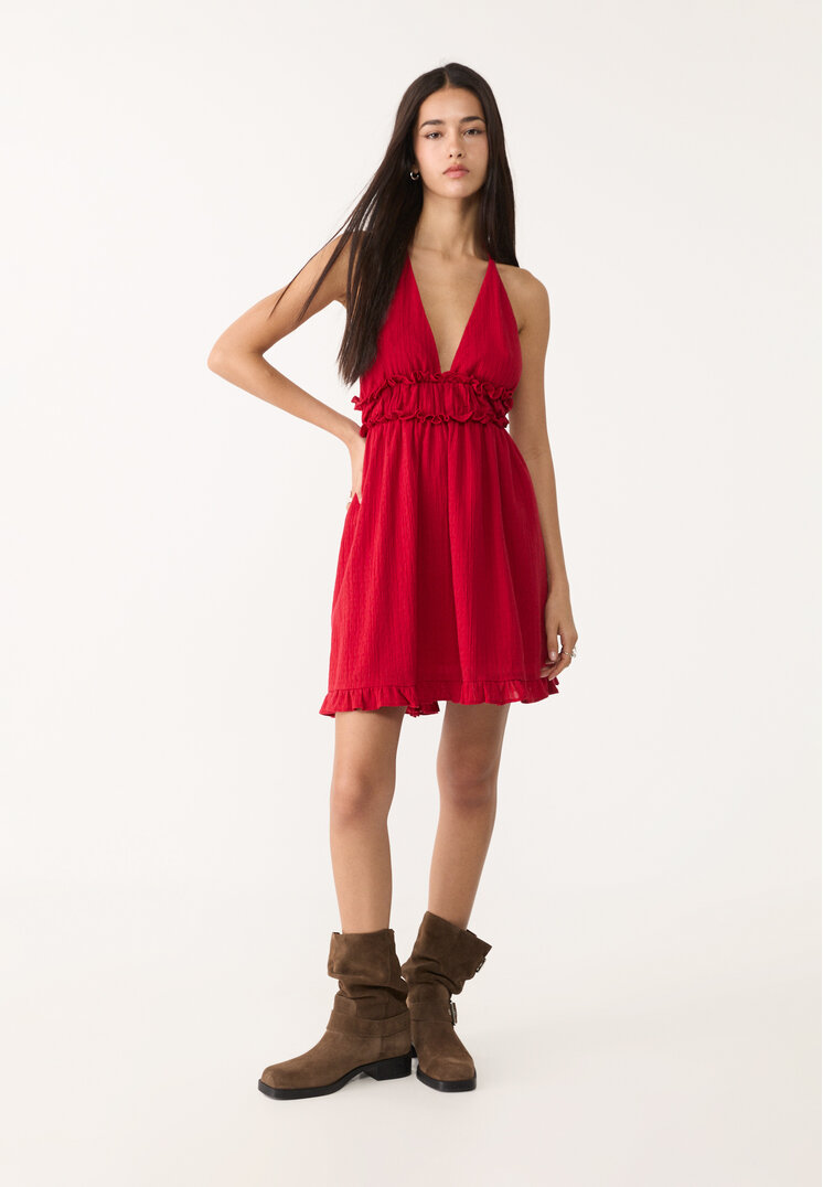 vestido corto espalda descubierta