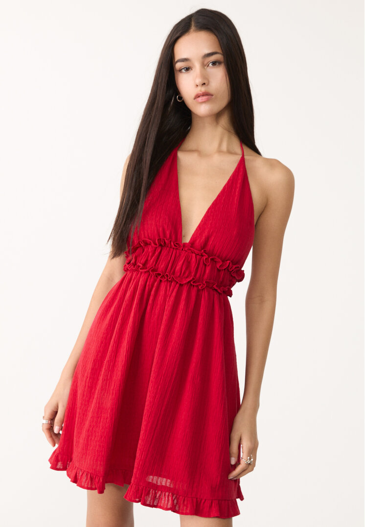 vestido corto espalda descubierta