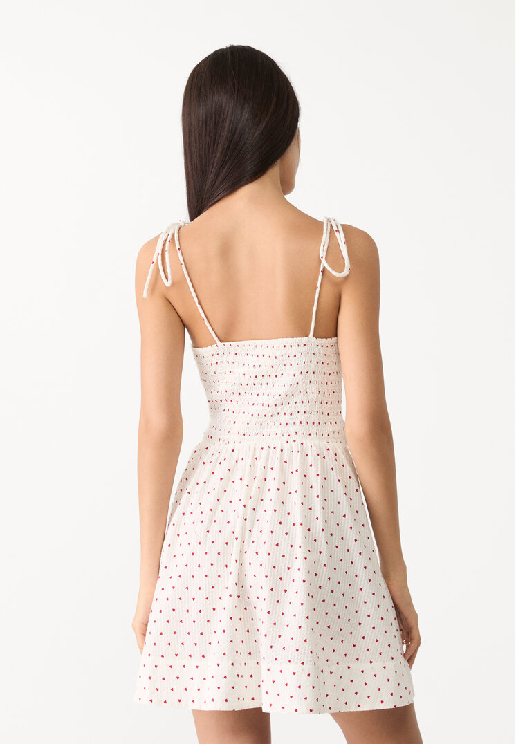 vestido corto estampado corazones