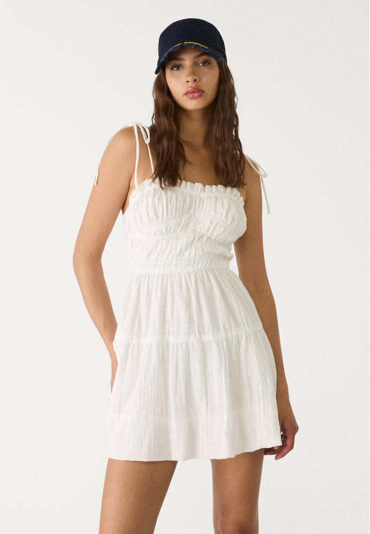 vestido corto globo goma cuerpo