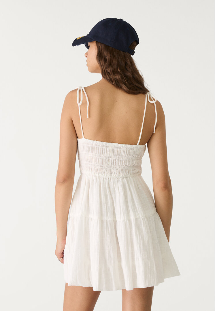 vestido corto globo goma cuerpo