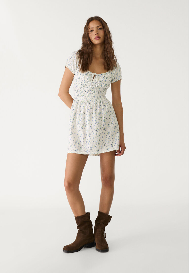 vestido corto estampado