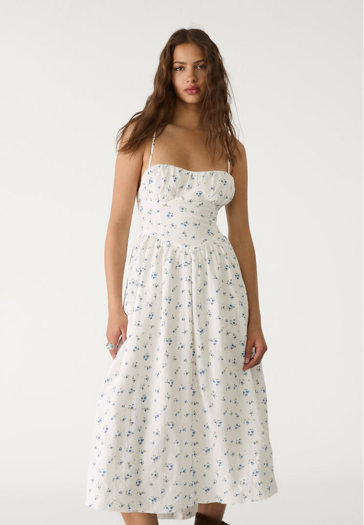 vestido largo estampado