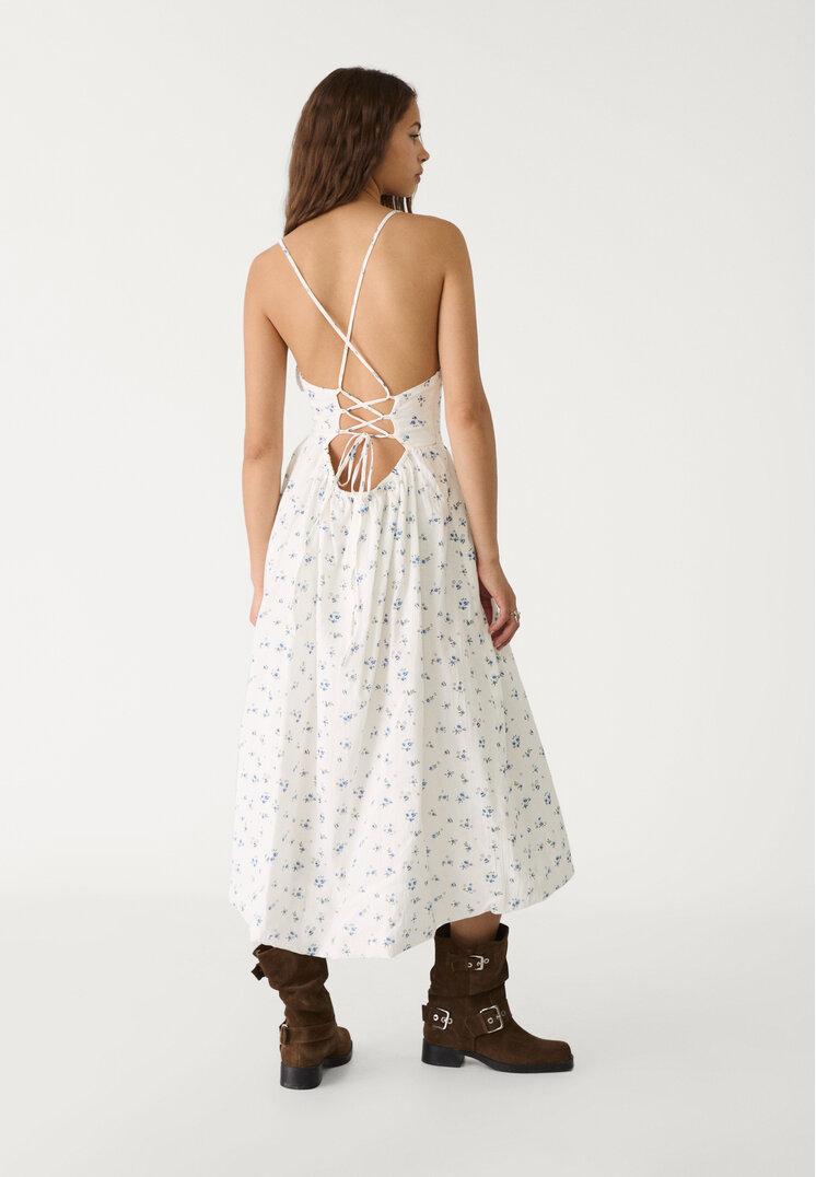 vestido largo estampado