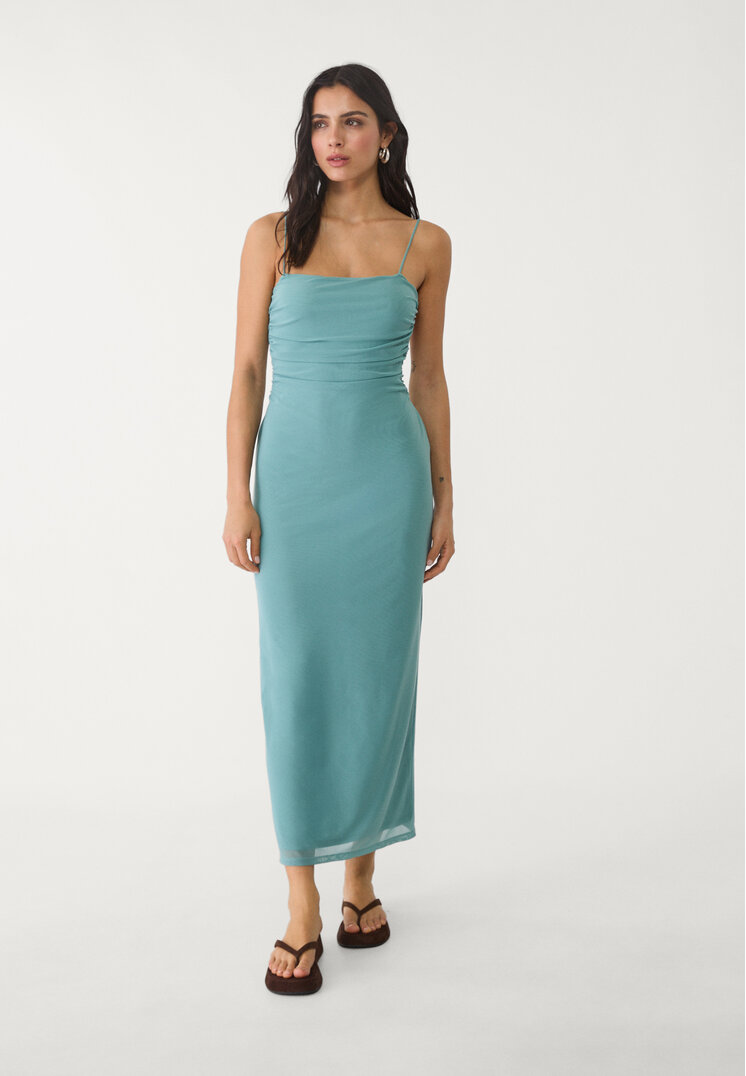 vestido largo tul