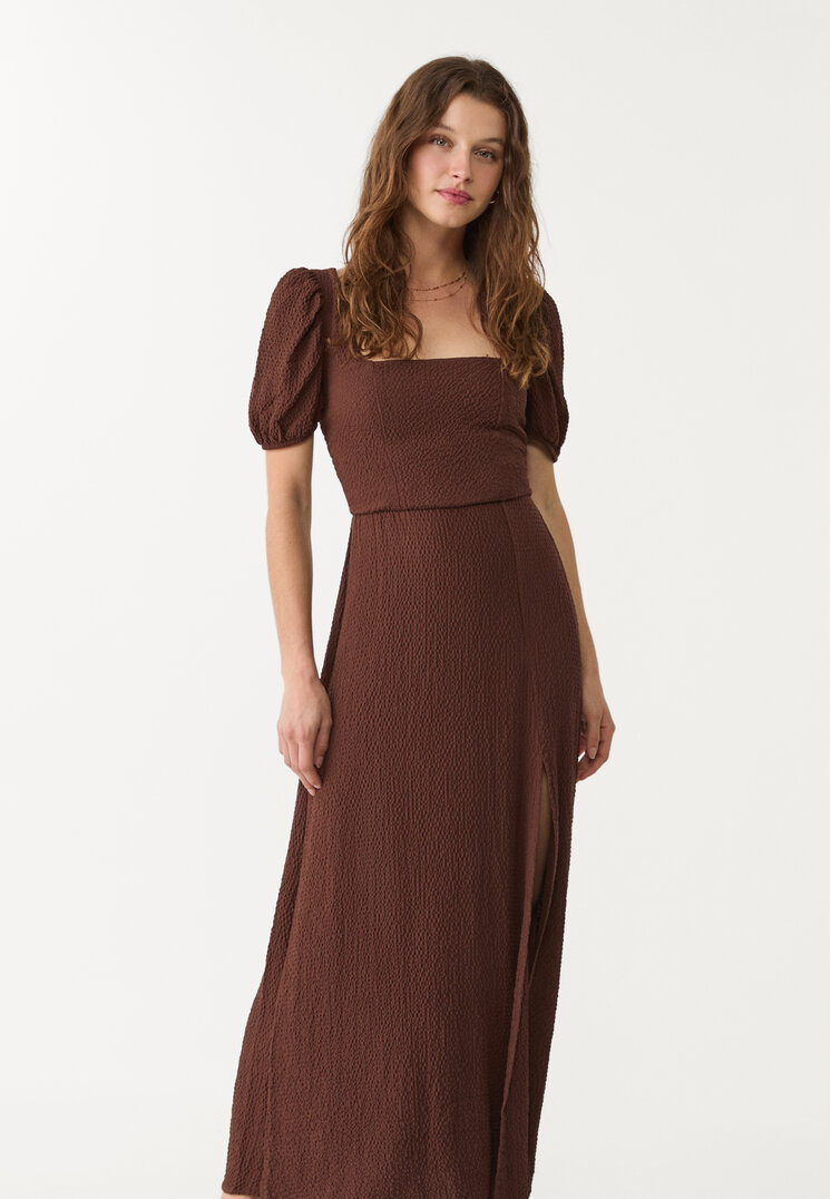vestido largo fluido espalda cruzada