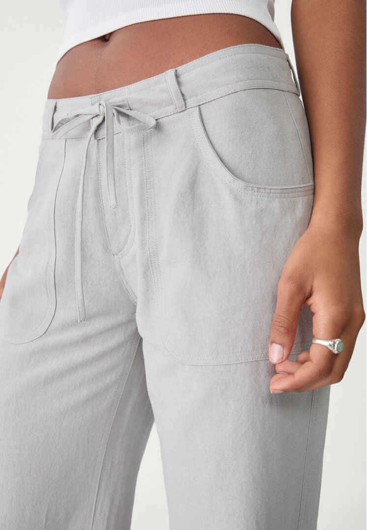 pantalon bolsillo con lino