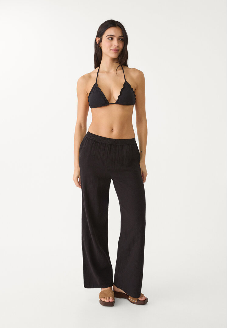pantalon fluido cintura elastica