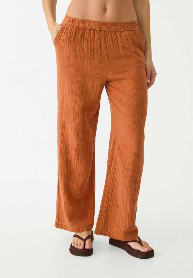 pantalon fluido cintura elastica