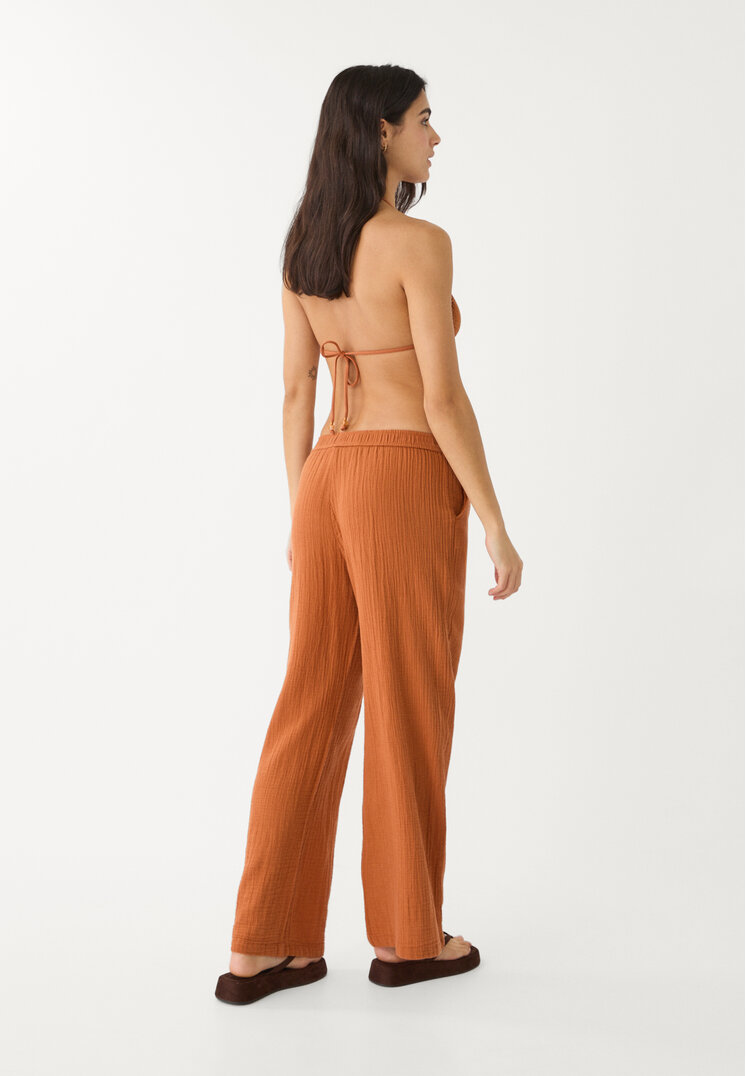 pantalon fluido cintura elastica