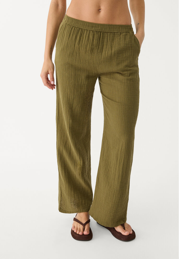 pantalon fluido cintura elastica