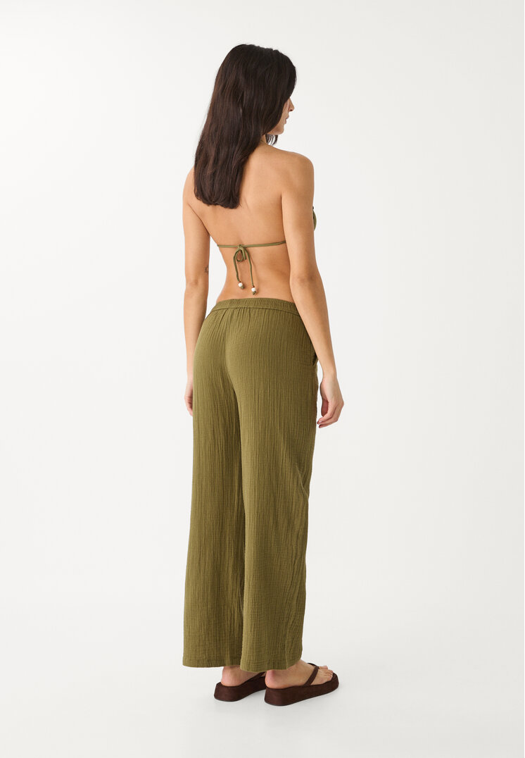 pantalon fluido cintura elastica
