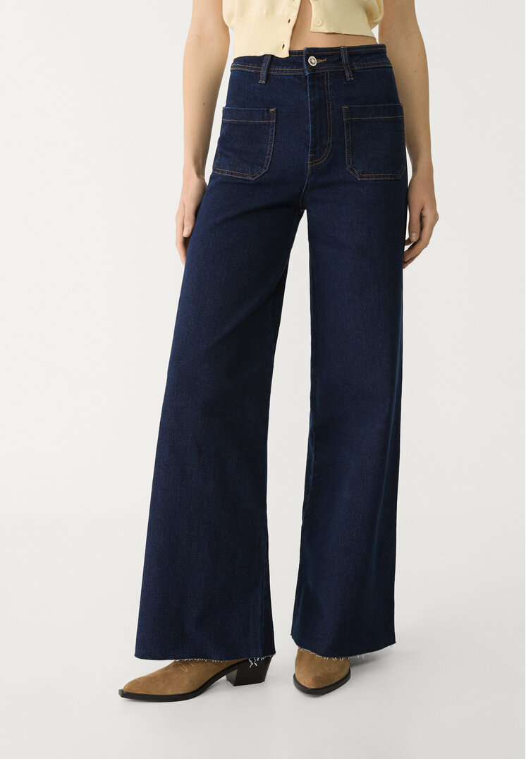jeans straight fit bolsillos