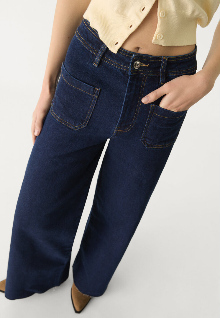jeans straight fit bolsillos