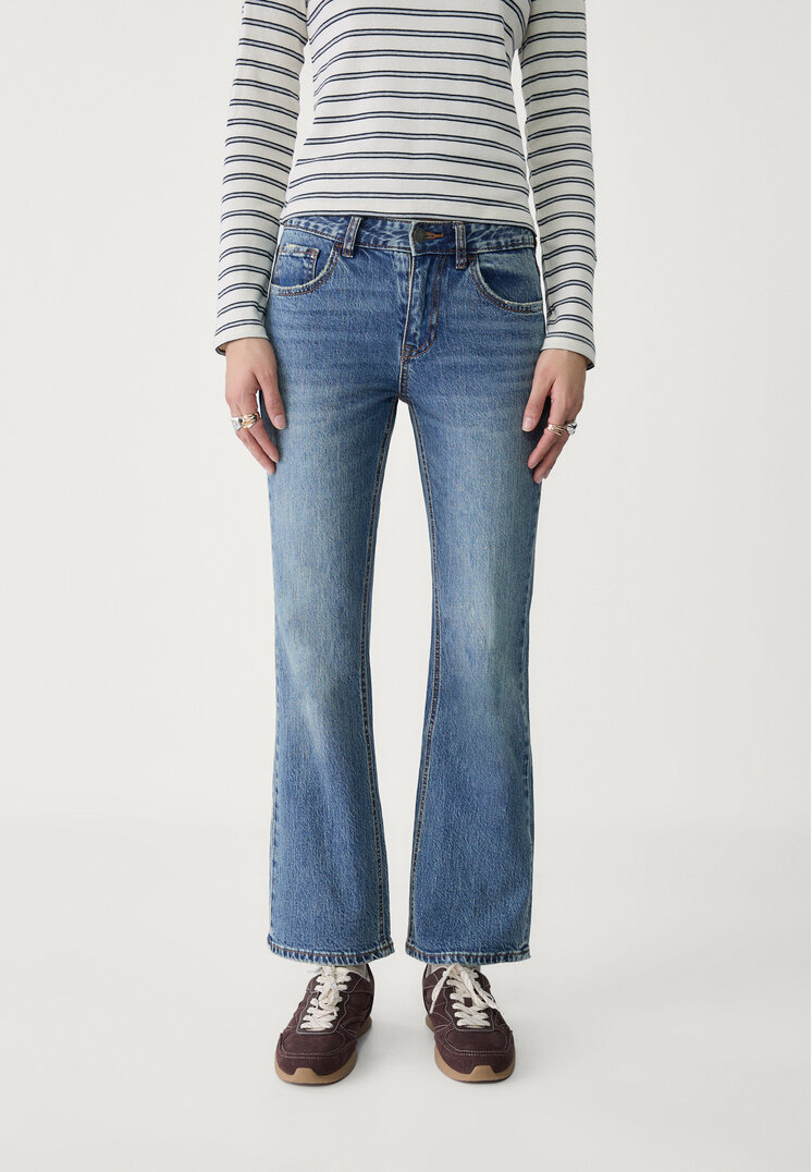 jeans flare cropped