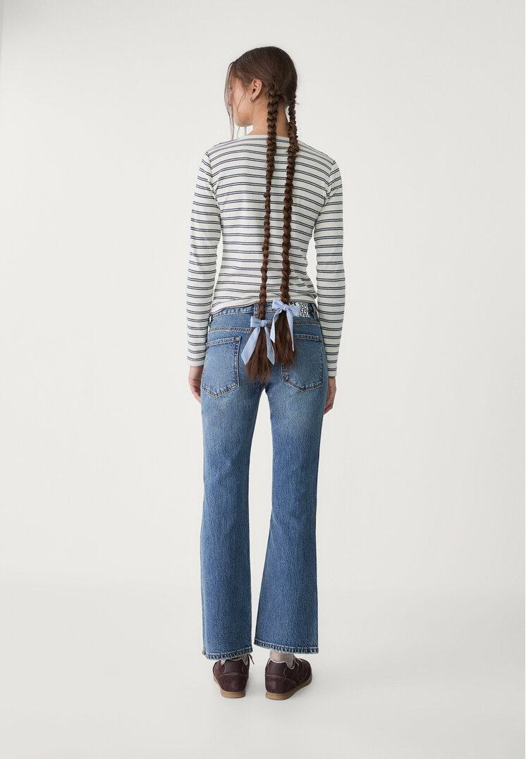 jeans flare cropped