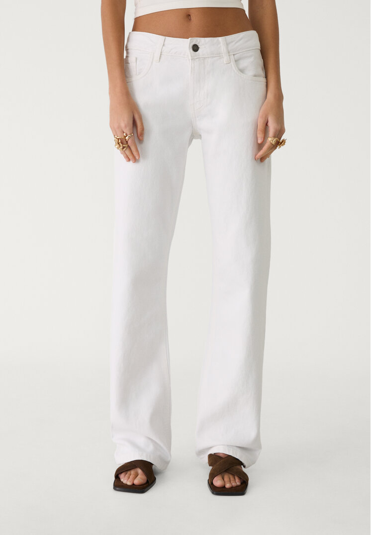 pantalon straight low waist