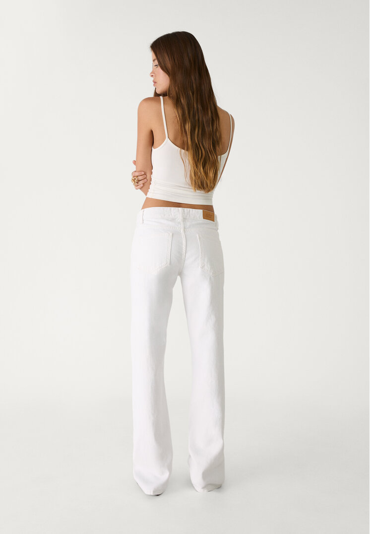 pantalon straight low waist