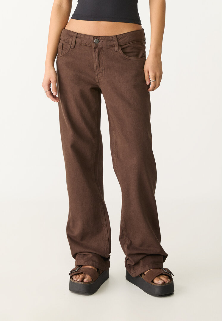 pantalon straight low waist