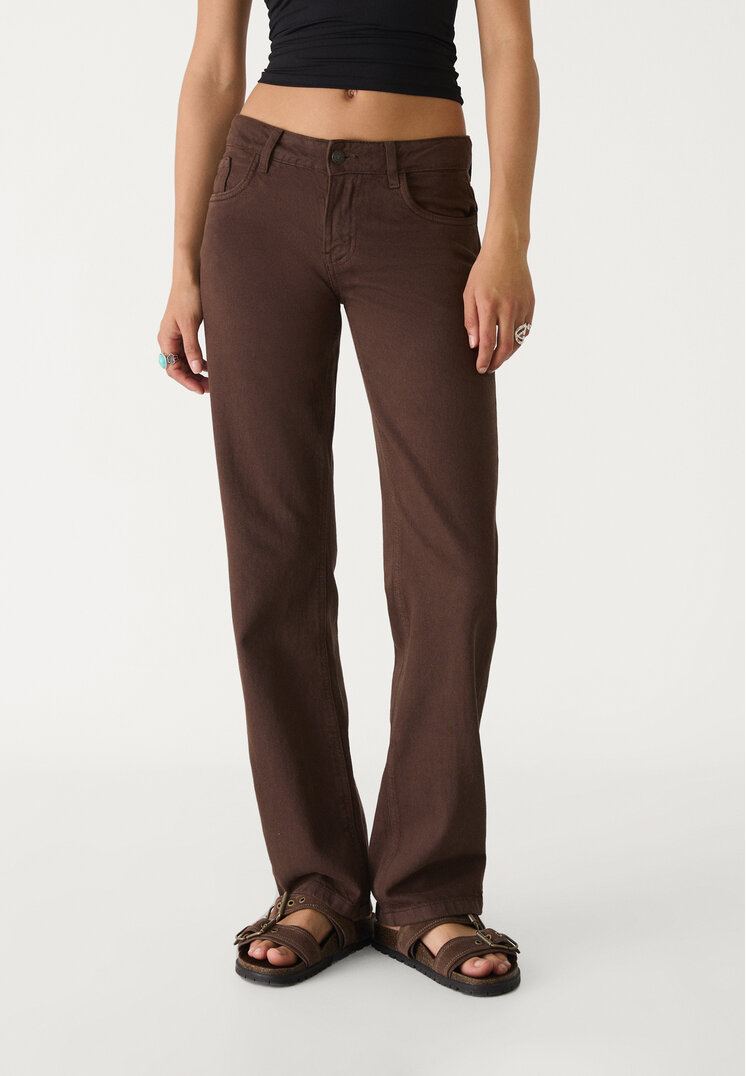 pantalon straight low waist